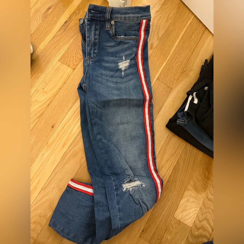 BLANK NYC RED STRIPE JEANS